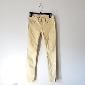 Lucky Brand tan skinny jeans